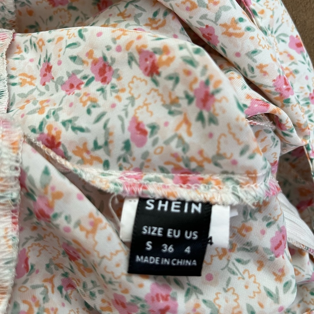 Floral Spaghetti Strap Dress/Skort - Picture 4 of 5